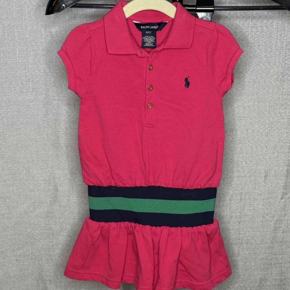 Polo Ralph Lauren - Girls Collared Sleeveless Dress - Size 4T